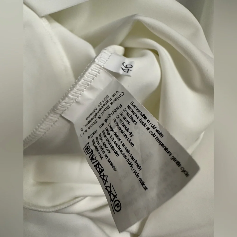 NWT Chiara Boni La Petite Robe Nyaveth White Strapless Long Column Dress Size 10 - Picture 9 of 10